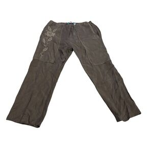 Johnny Was Embroidered Drawstring Trousers